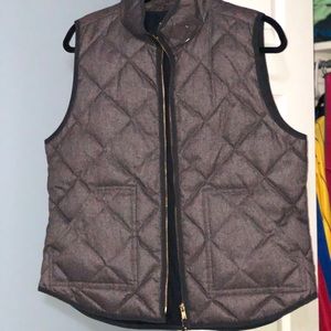 J. Crew Quilted Charcoal Vest